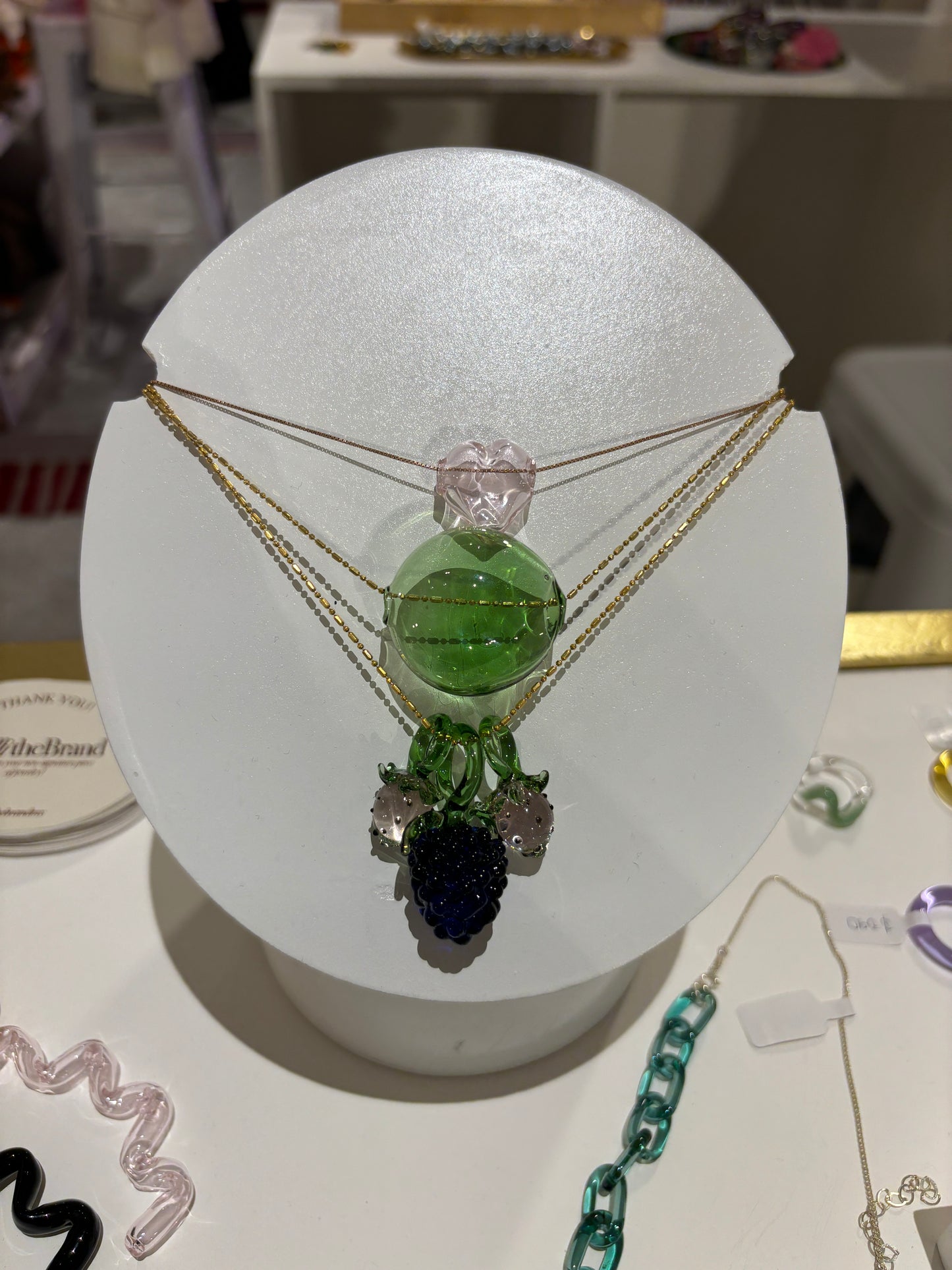 Strawberry-BlackBerry smoothie necklace
