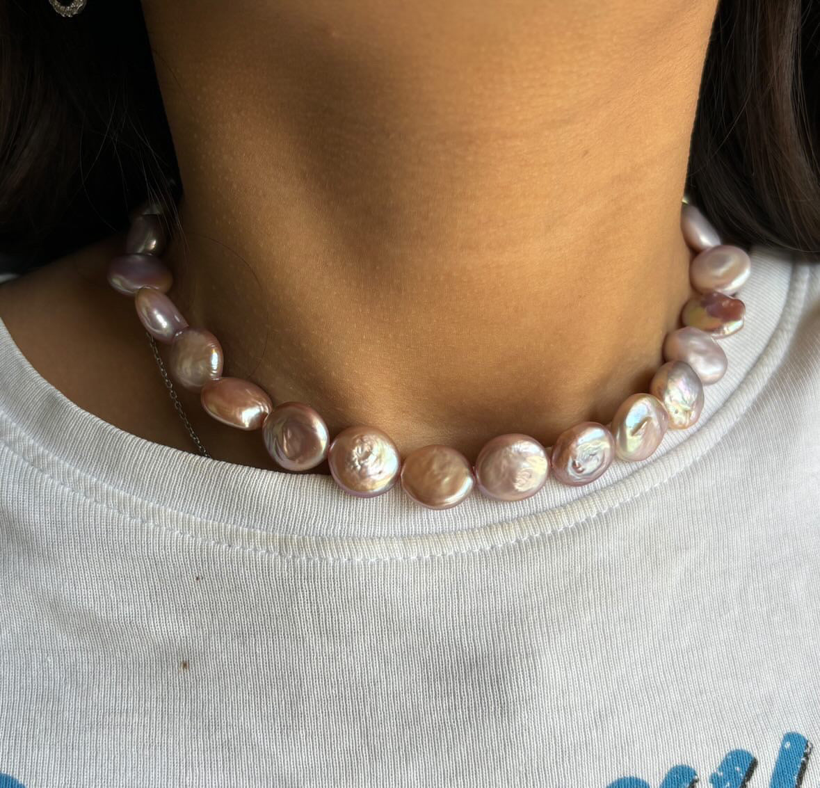 Lavender pearl necklace