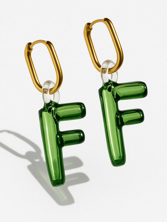 PUFFED INITIALS earrings S-W