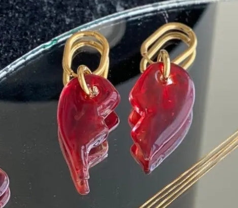 Broken heart's club earrings